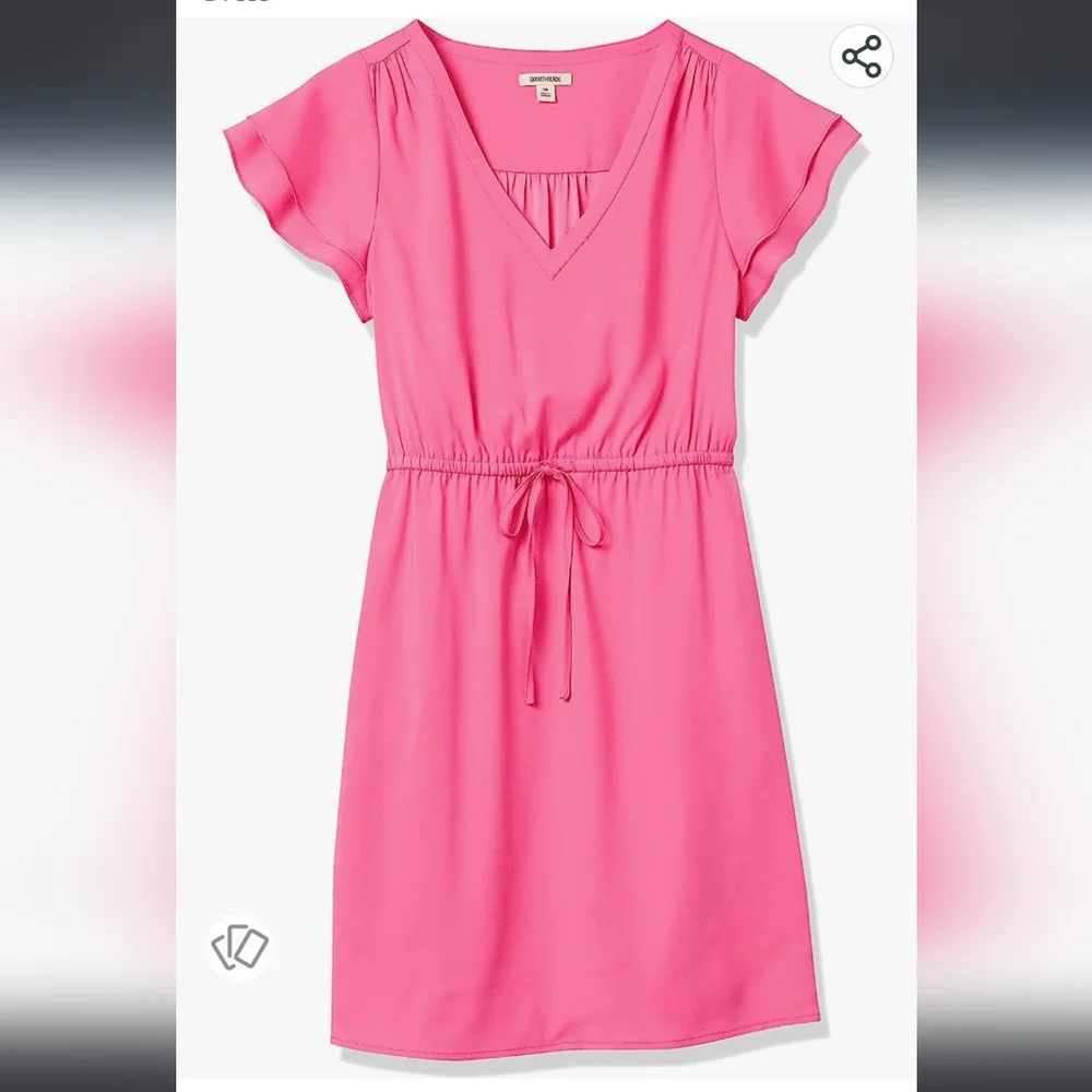 Goodthreads Ruffle/Flutter-Sleeve Georgette Dress - Picture 5 of 5